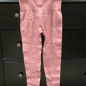 Bo+Tee Strong Ribbed Butt Lifting Legging, Coral (XS)